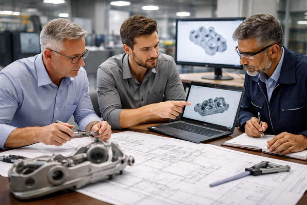 design engineers meeting to design a casting